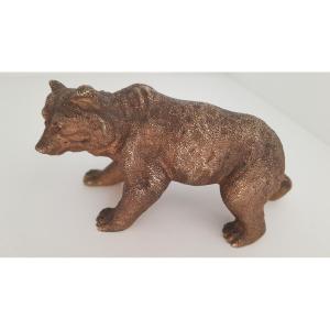 19th Century Russian Bronze; "walking Bear"