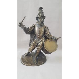 Bronze "drum Player" 19th Century