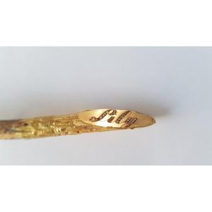 Wood-pearl-gold-diamond Pen Holder