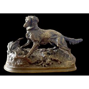 Animal Sculpture Dog In Bronze Pj Mêne 19th Century 