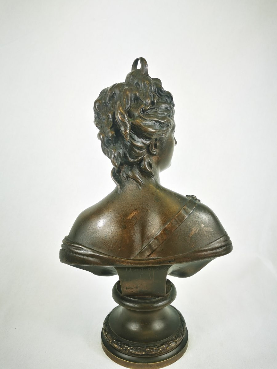 Bronze Sculpture "diana The Huntress" Houdon Foundry Susse Frères Early 20th Century -photo-4