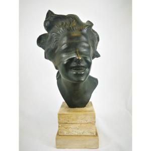 Sculpture En Bronze De La Déesse Fortuna Par Aurisicchio Vincenzo 1890-1910