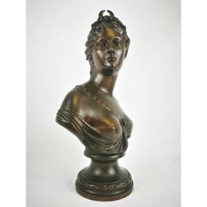 Bronze Sculpture "diana The Huntress" Houdon Foundry Susse Frères Early 20th Century 