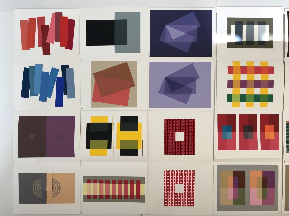 Albers, Josef 81 Serigraphs - Interaction Of Color 1973, Keller - Complete Box Set-photo-2