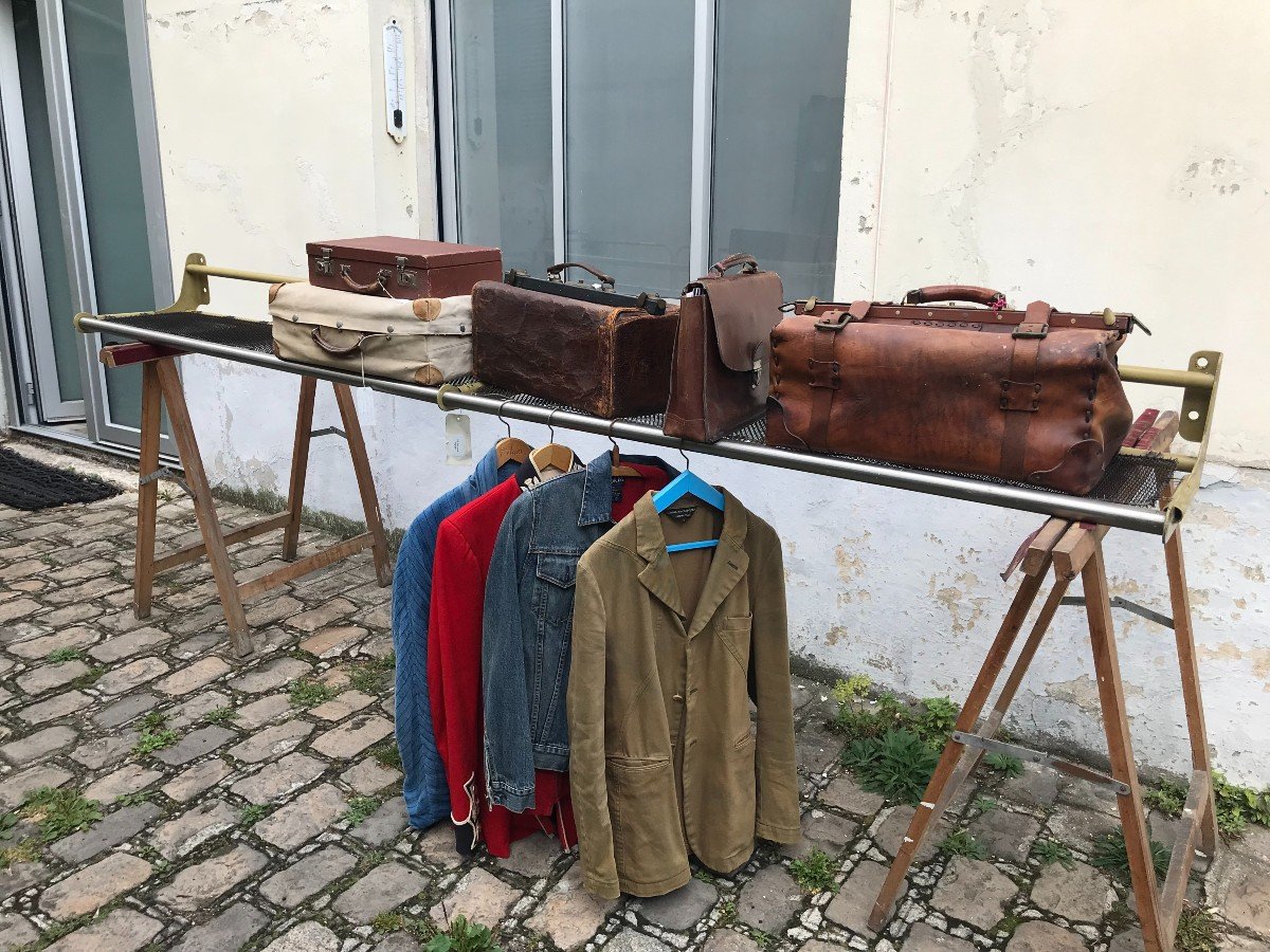 Vintage Train Luggage Rack / Sncf "petits Gris" - Large Version - 4m -photo-3