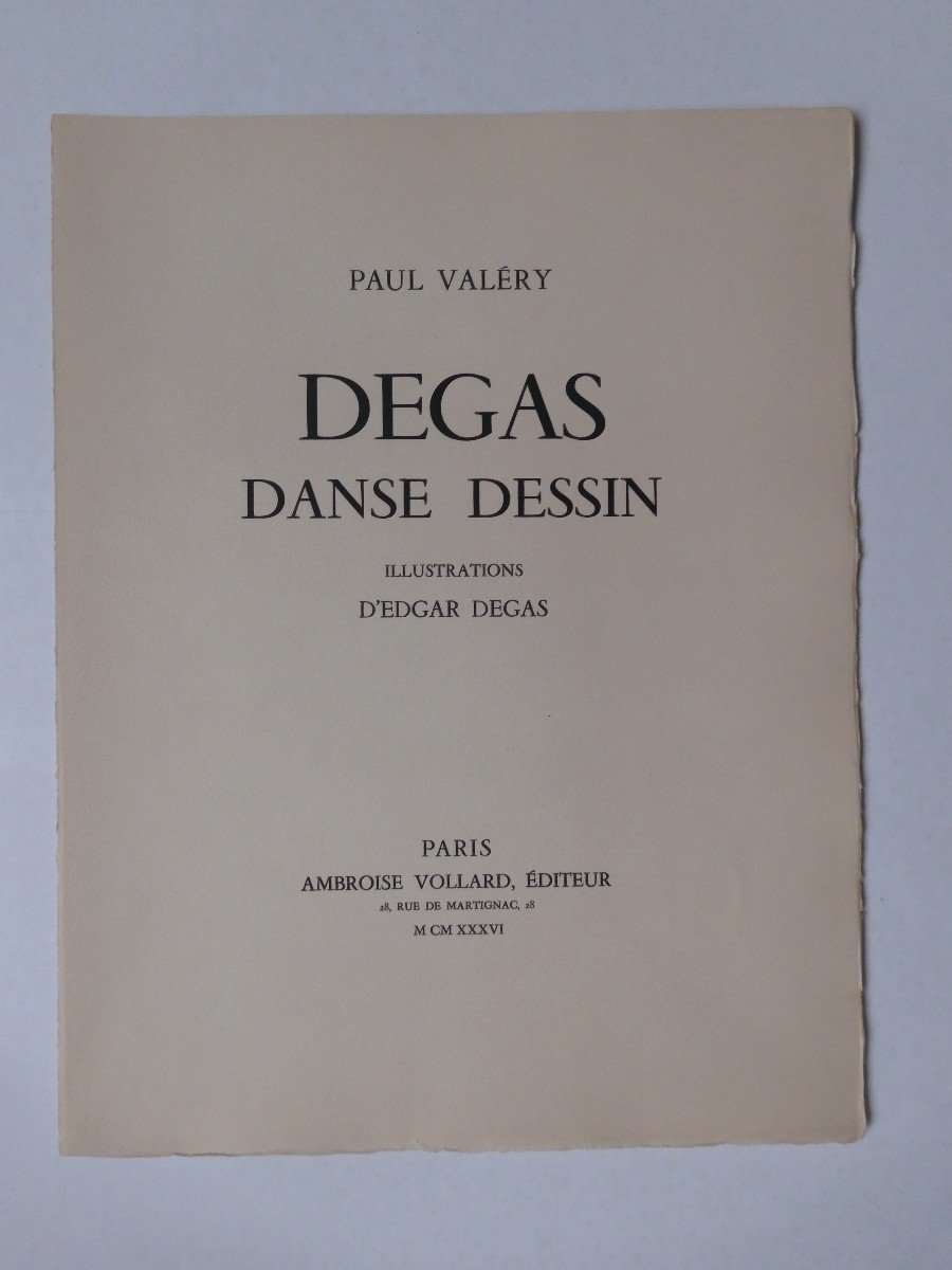 Engraving - Edgar Degas, Paul Valéry: Degas Danse, Dessin. Ambroise Vollard, Paris 1936-photo-1