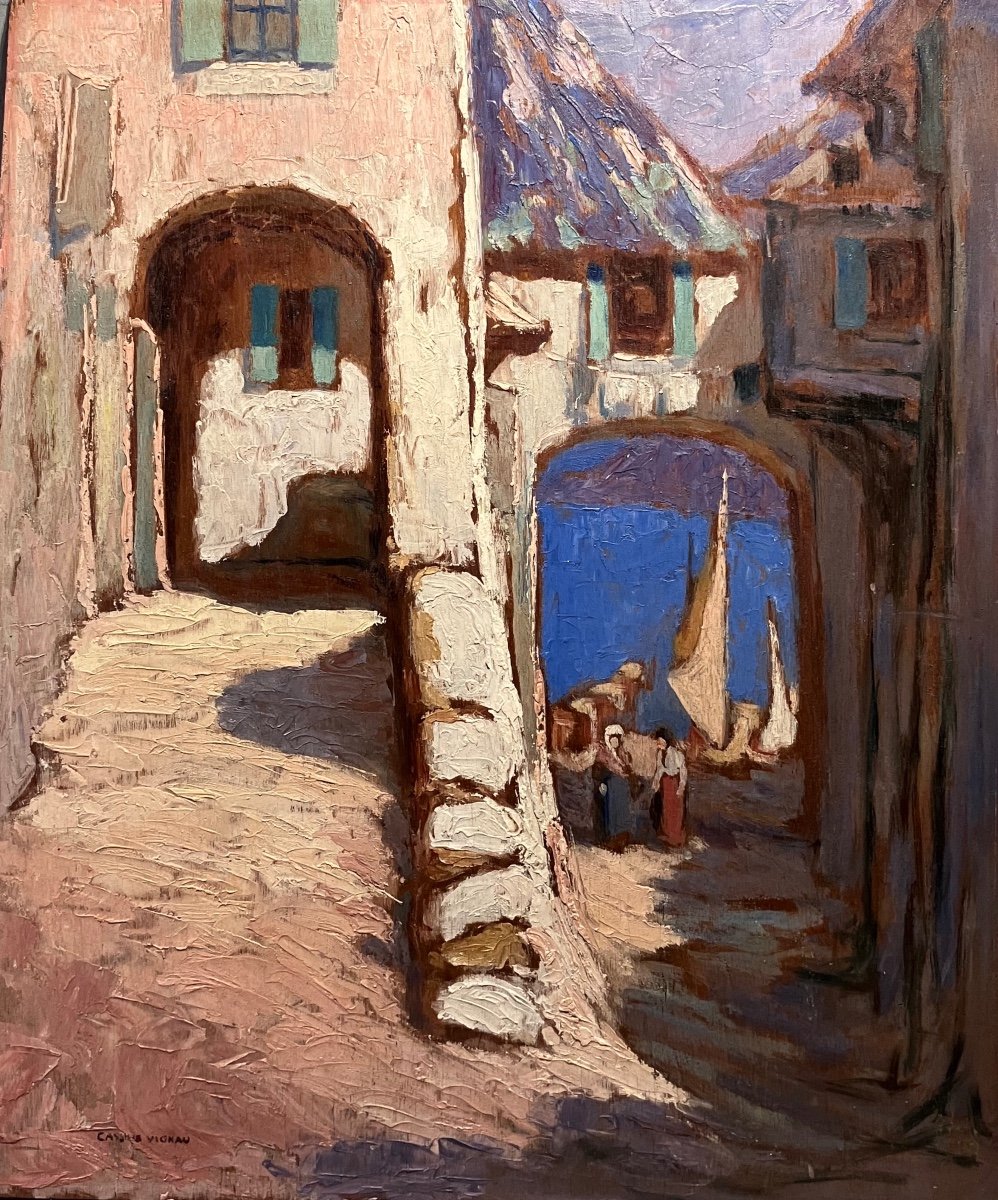 Tableau Cassius-Vignau : Paysage d'Italie, Gaeta