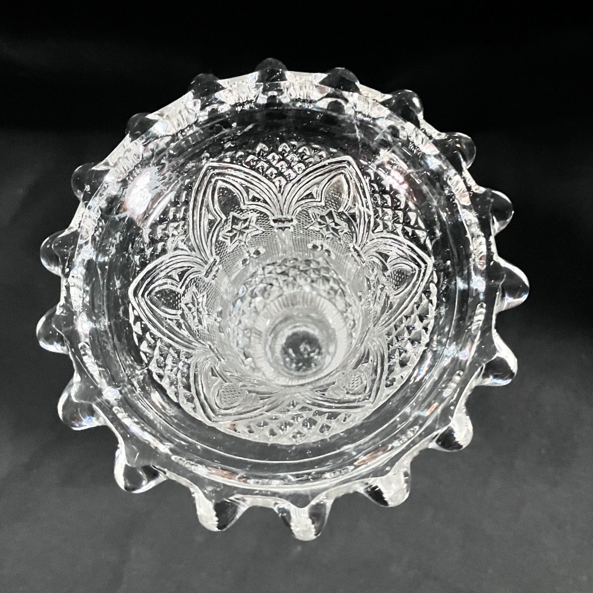 Small Baccarat Crystal Vase Charles X Troubadour Style-photo-2