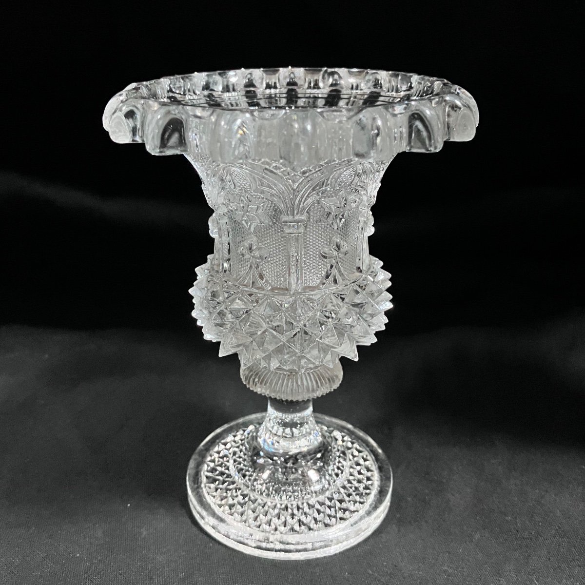 Small Baccarat Crystal Vase Charles X Troubadour Style