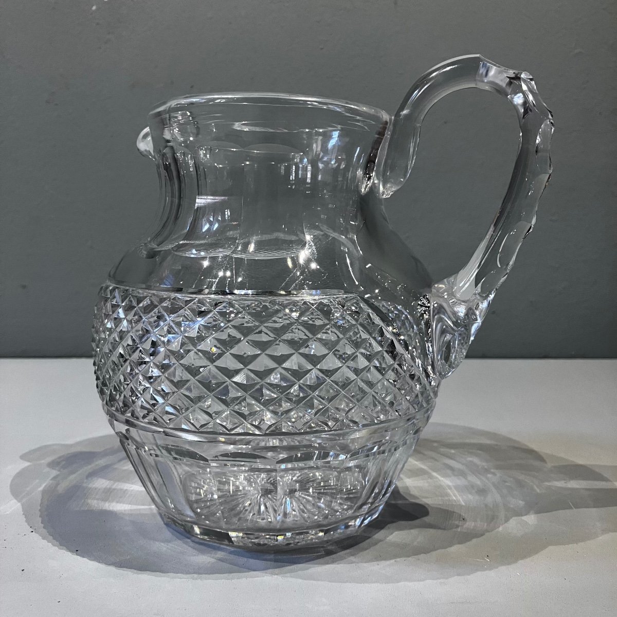 Water Jug, Saint-louis Crystal, "trianon" Model-photo-4