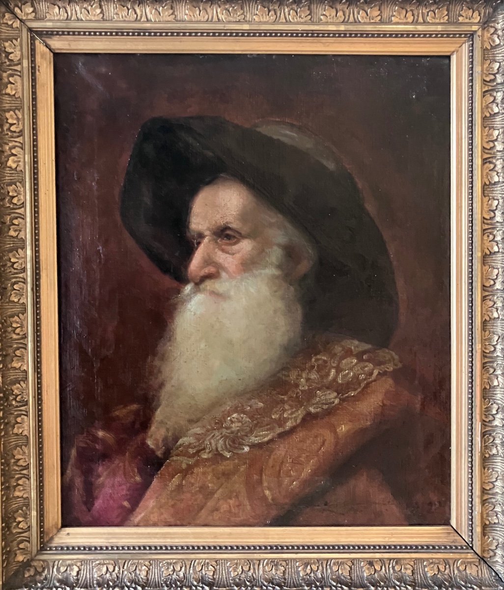 Painting Portrait Of An Old Man, Early 19th Century