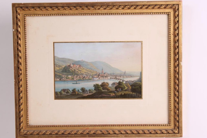 Tableau Chateau D Heidelberg Allemagne Gouache Tableaux Paysages