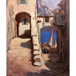 Tableau Cassius-Vignau : Paysage d'Italie, Gaeta