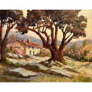 Provençal Painting, 1950s. M. Isnardon