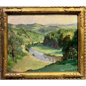 Tableau Haute Loire Par Pierre Sevaistre (1879-1949)