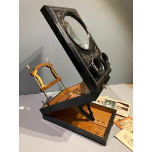 Blackened Wooden Graphoscope Mono And Stereo 