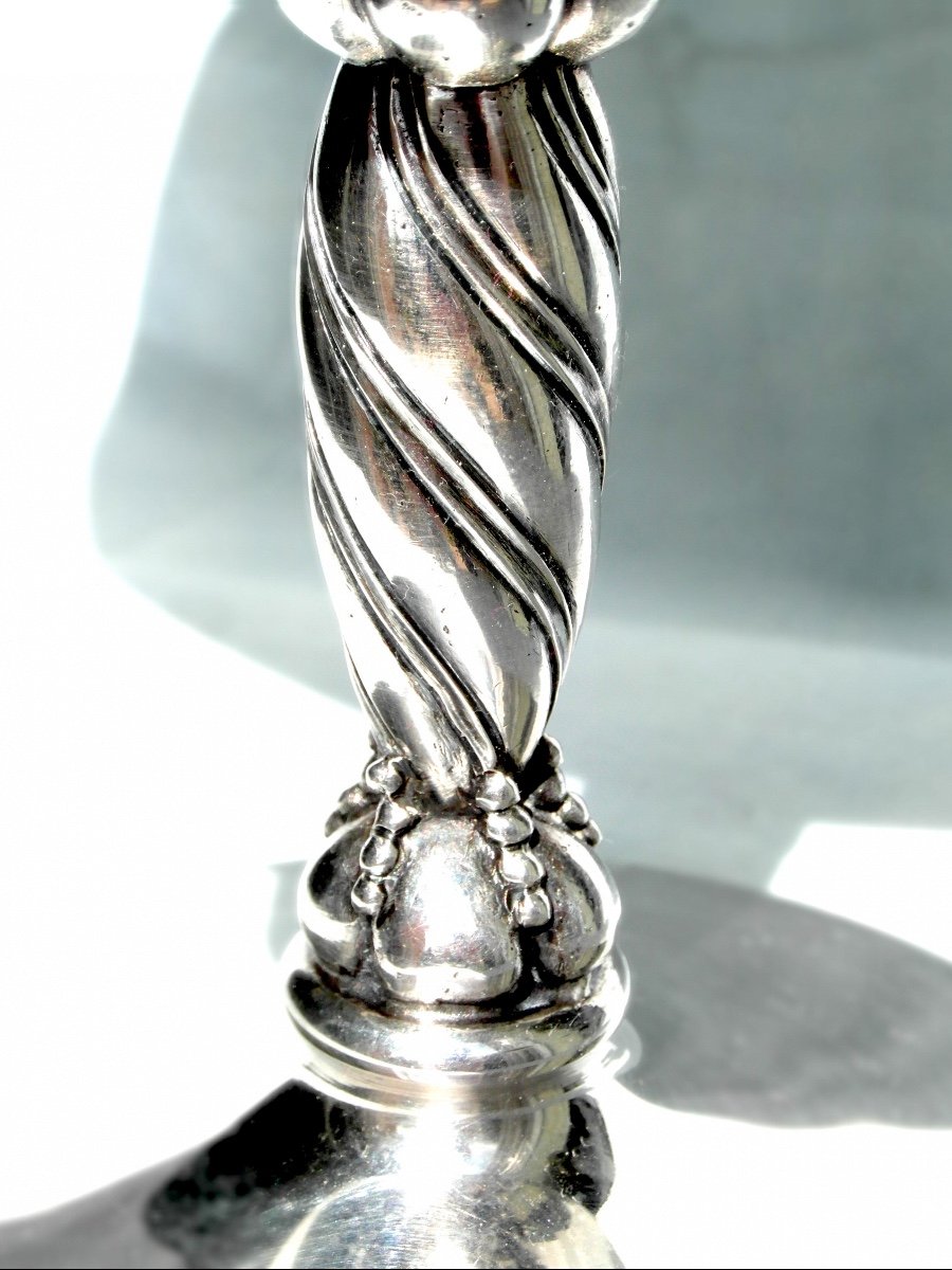 Rare Coupe Au Raisin En Argent Par Georg Jensen, Modèle 263, Vers 1930, Era Daum-photo-2