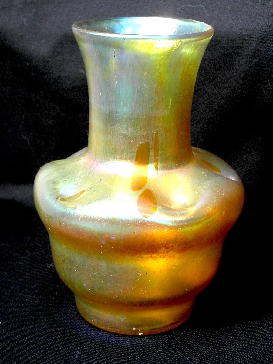 Pretty Loetz Vase, Referenced "astraea" Decor, Circa 1900, Era Daum Galle -photo-2