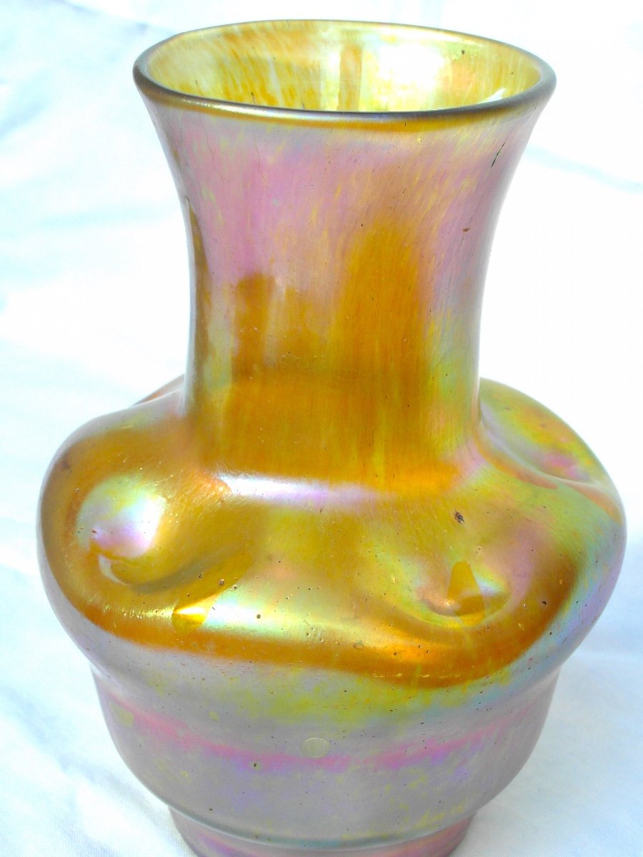 Pretty Loetz Vase, Referenced "astraea" Decor, Circa 1900, Era Daum Galle -photo-5