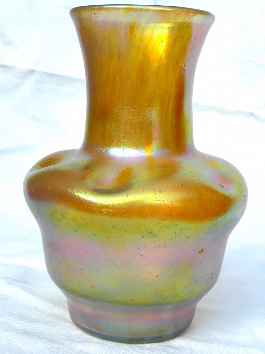 Pretty Loetz Vase, Referenced "astraea" Decor, Circa 1900, Era Daum Galle 