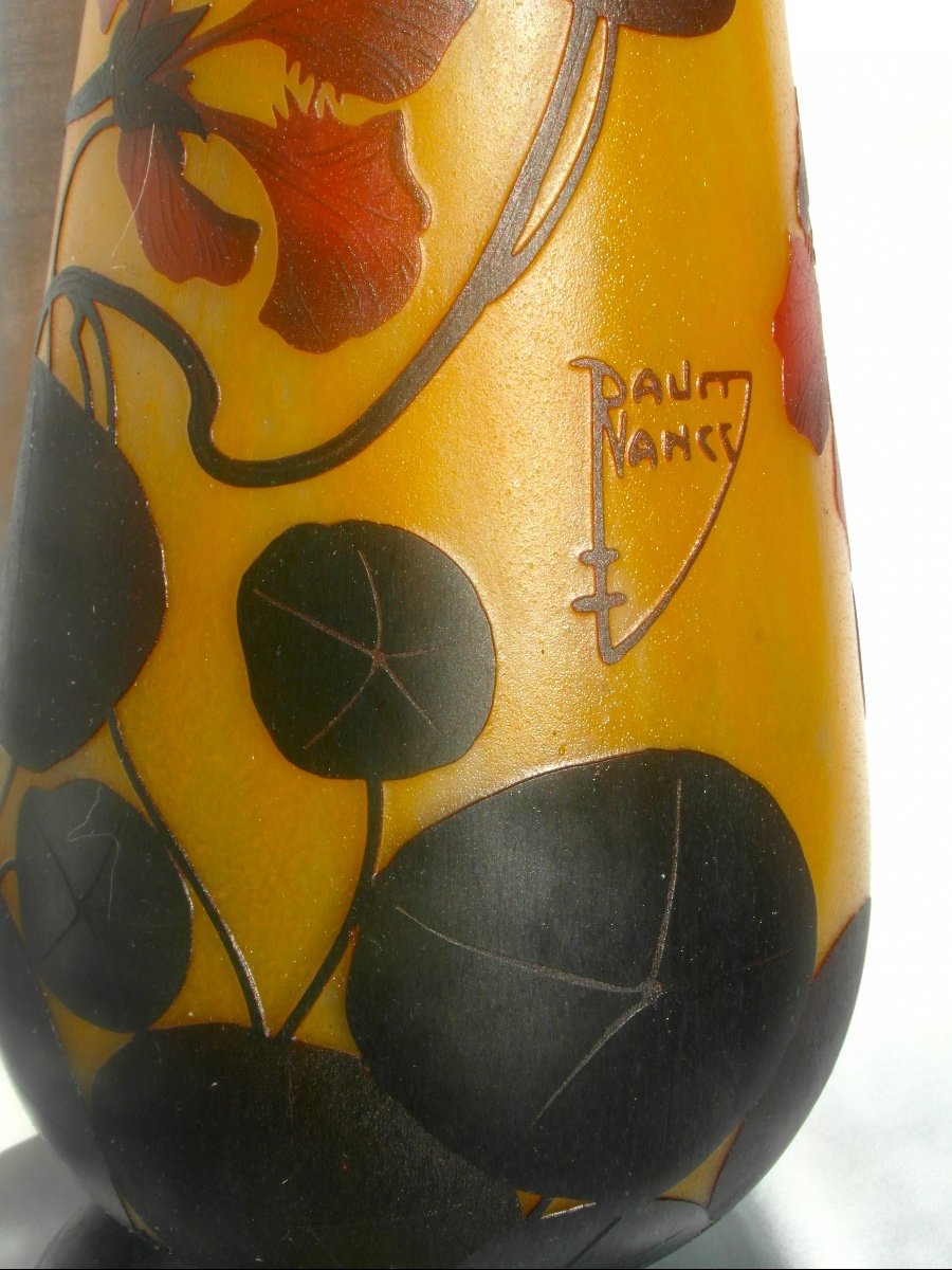 Superbe Et Monumental Vase Daum Au Capucines, 52 Cm, Parfait, Era Galle 1900-photo-7