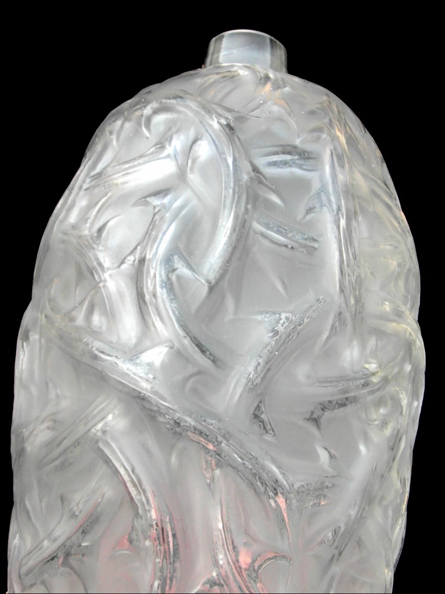 Beautiful Lalique R Vase With Bramble Decor, Perfect, Circa 1925, Daum Galle Baccarat Era-photo-3