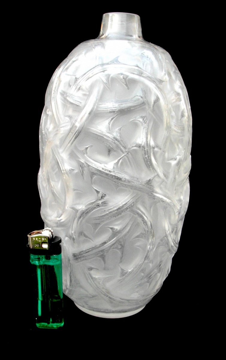 Beautiful Lalique R Vase With Bramble Decor, Perfect, Circa 1925, Daum Galle Baccarat Era-photo-4