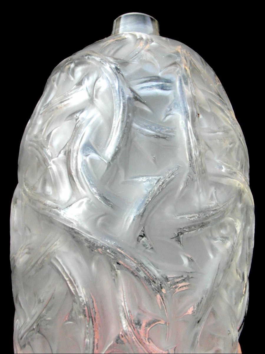 Beautiful Lalique R Vase With Bramble Decor, Perfect, Circa 1925, Daum Galle Baccarat Era