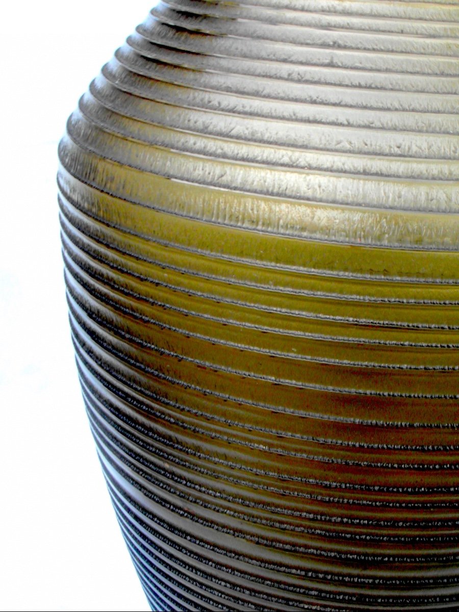 Beautiful Large Art Deco Acid Etched Vase By Daum, 34 Cm, Nearly 4 Kilos, Perfect, Circa 1920.-photo-2