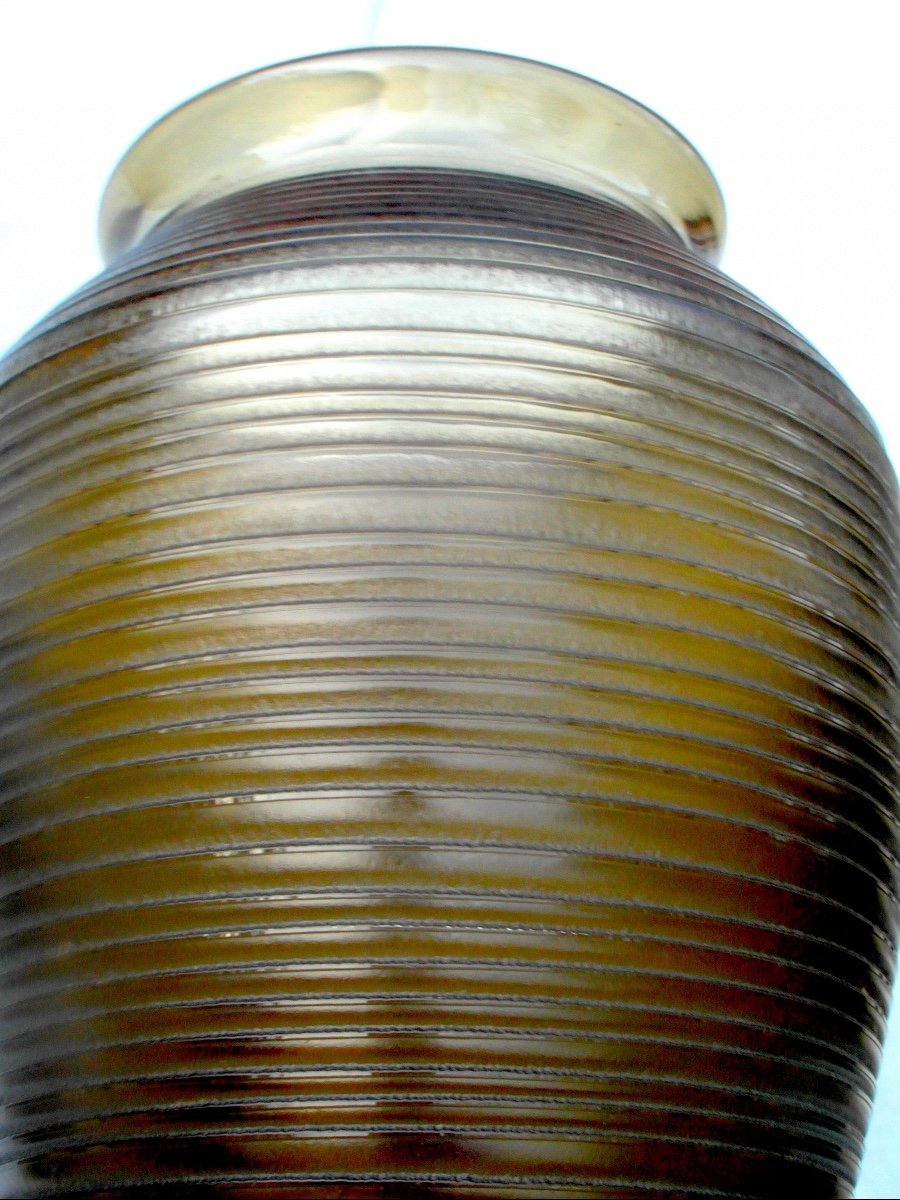 Beautiful Large Art Deco Acid Etched Vase By Daum, 34 Cm, Nearly 4 Kilos, Perfect, Circa 1920.-photo-3