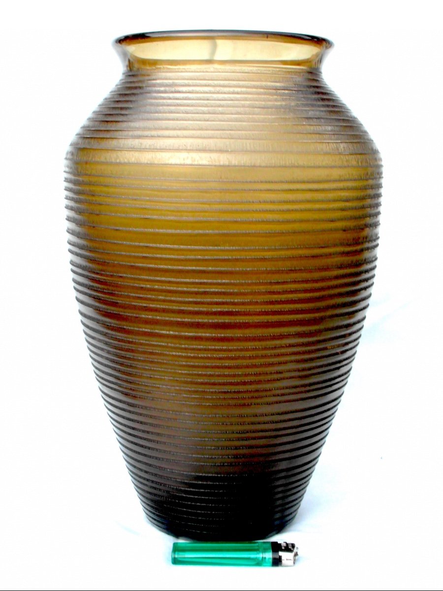 Beautiful Large Art Deco Acid Etched Vase By Daum, 34 Cm, Nearly 4 Kilos, Perfect, Circa 1920.