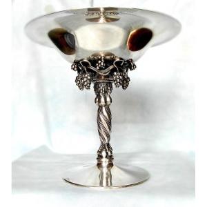Sublime And Rare Grape Cup In Silver By Georg Jensen, Model 263, Circa 1930, Era Daum