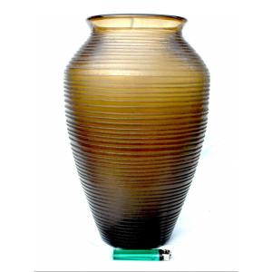 Beautiful Large Art Deco Acid Etched Vase By Daum, 34 Cm, Nearly 4 Kilos, Perfect, Circa 1920.