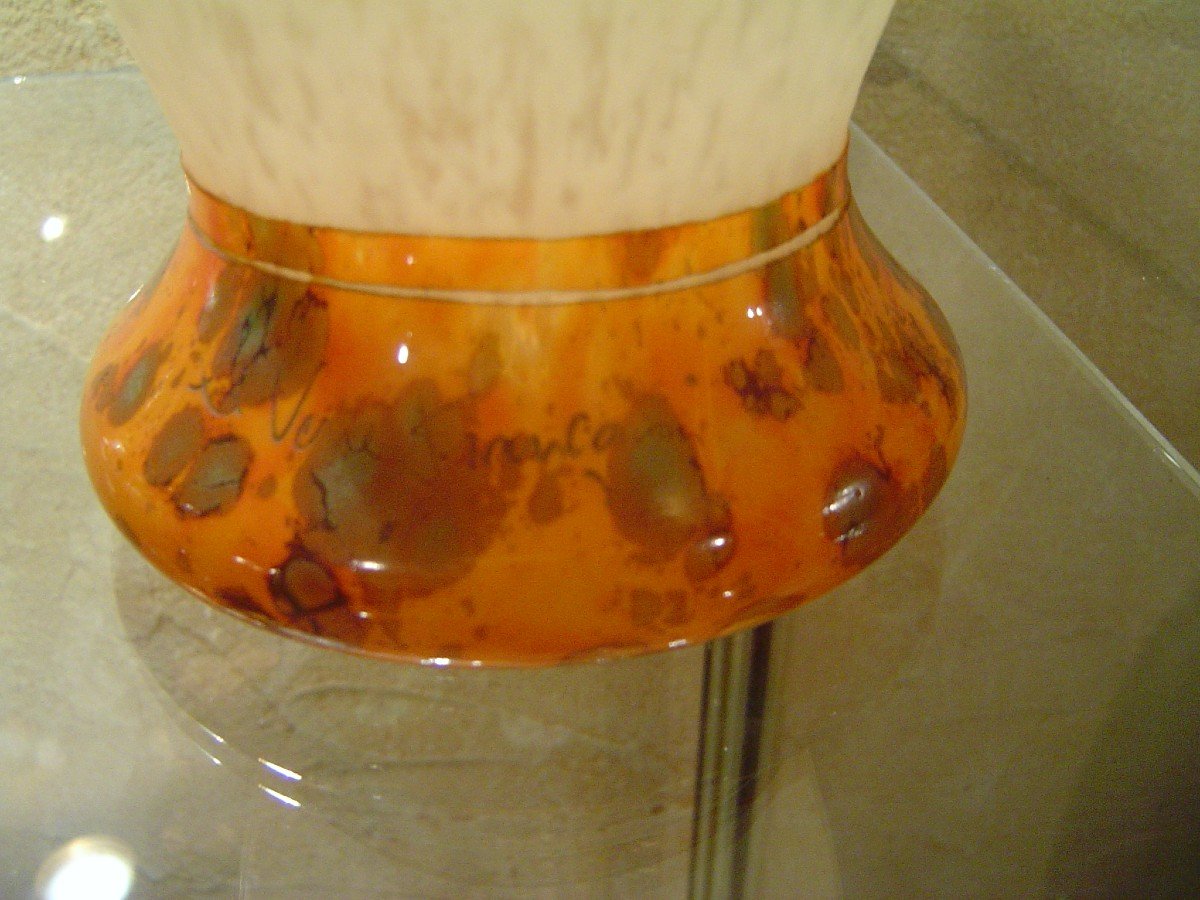 Important Cameo  Glass Vase Le Verre Francais Charder-photo-3