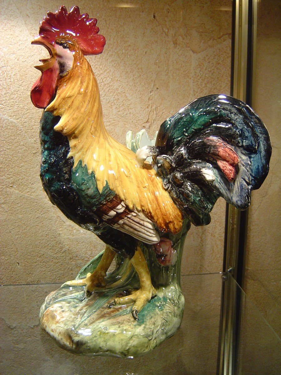 Bouquetiere  BARBOTINE  Coq Delphin Massier Valauris