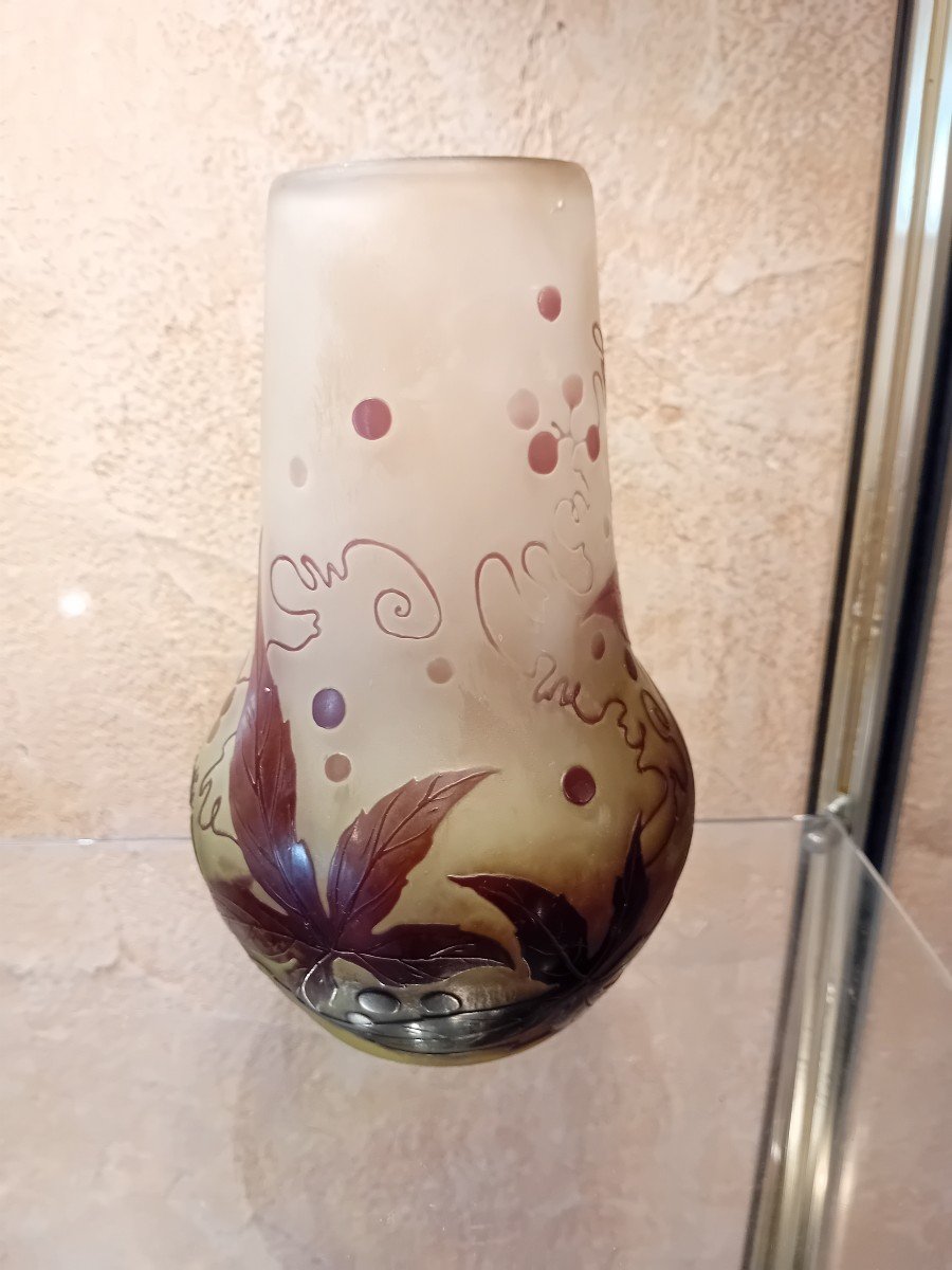  Gallé Cameo  Glass Vase -photo-3