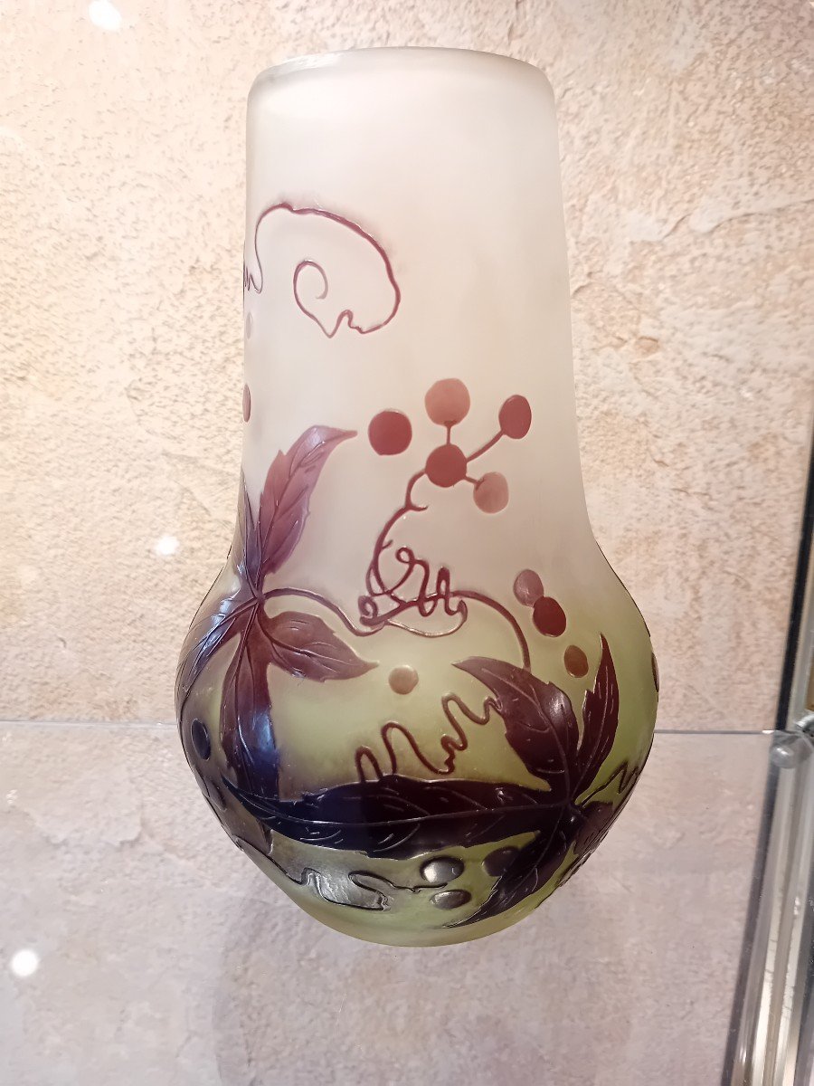  Gallé Cameo  Glass Vase -photo-4