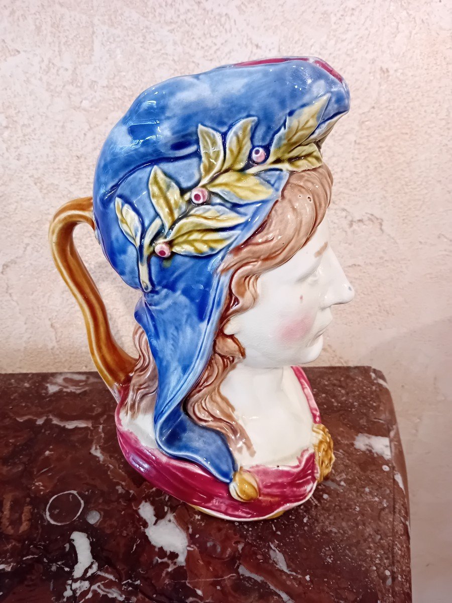 Onnaing Majolica Pitcher  Marianne -photo-3