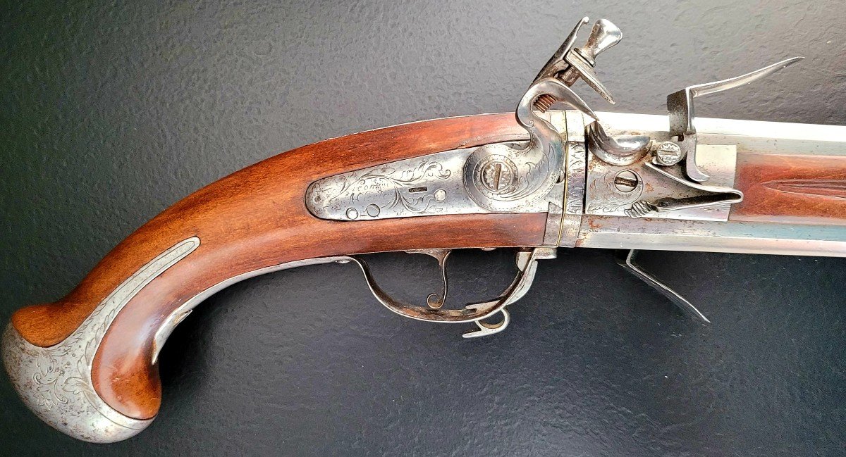 Rotating Double Barrel Flintlock Pistol-photo-2