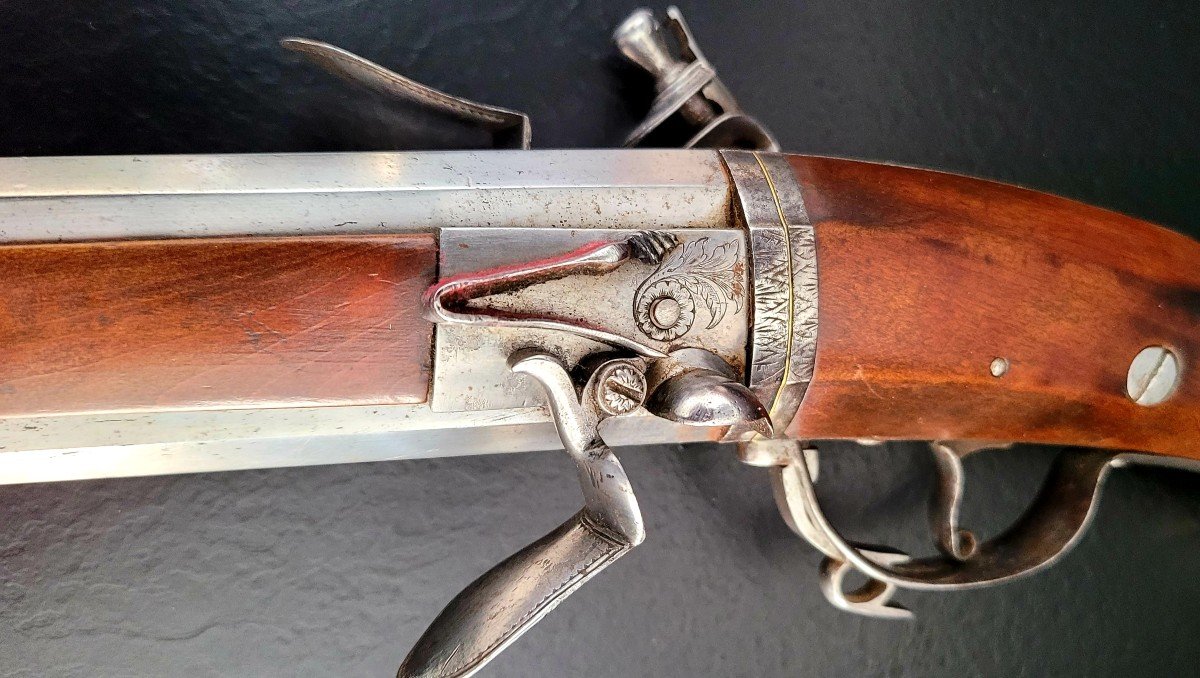 Rotating Double Barrel Flintlock Pistol-photo-3