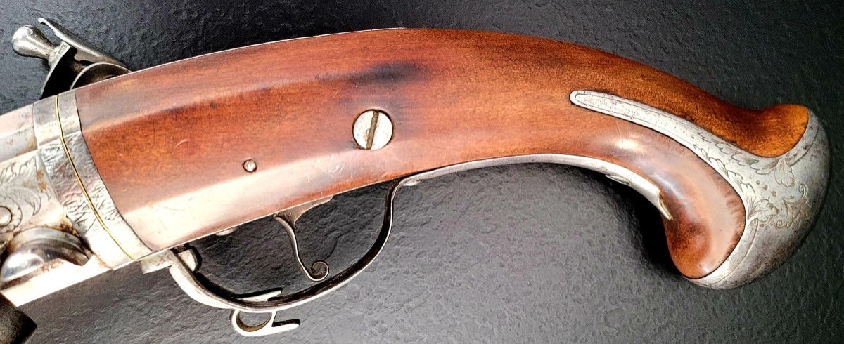 Rotating Double Barrel Flintlock Pistol-photo-4