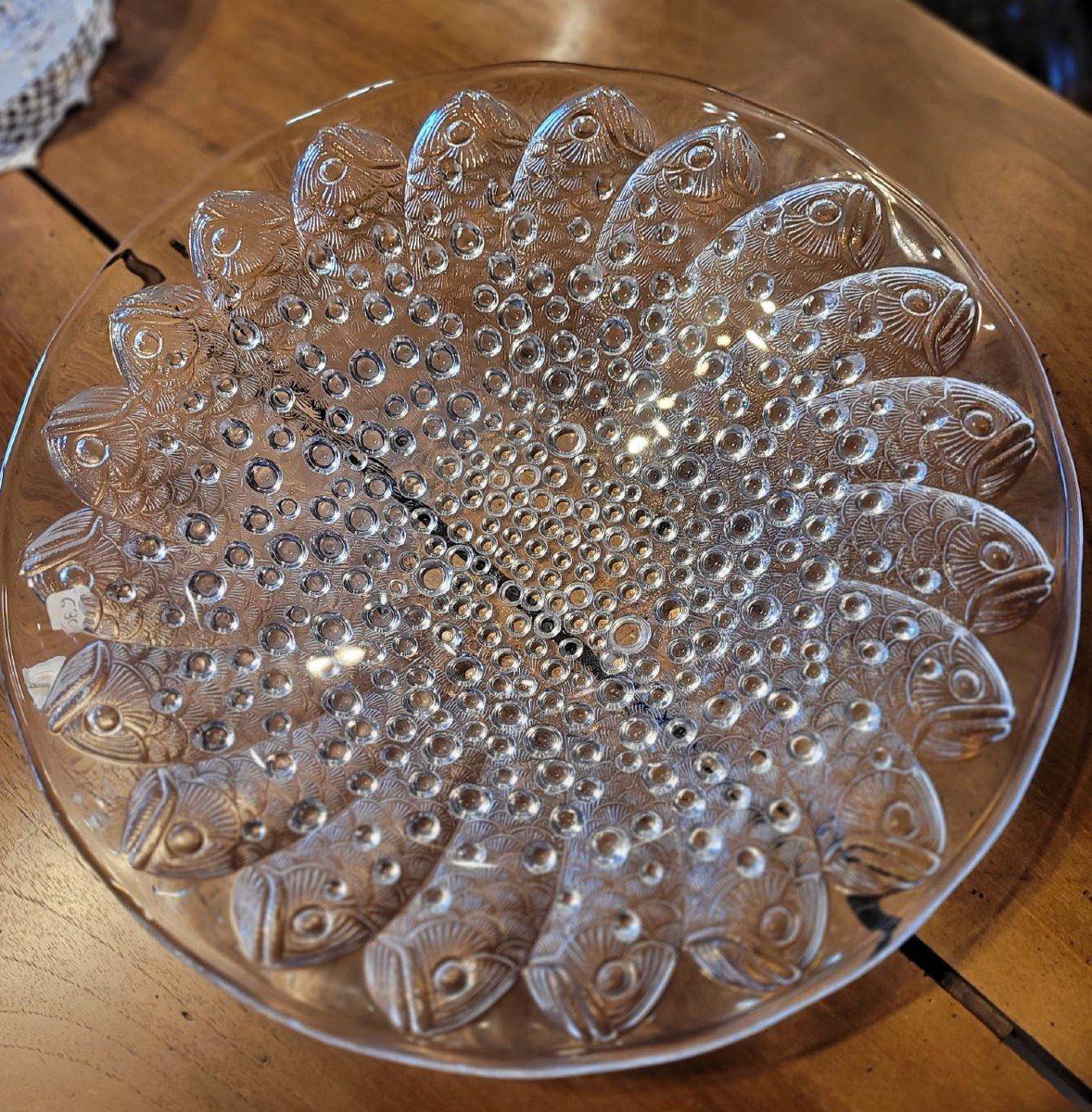 Coupe En Cristal De Lalique ( Coupe Aux Poissons)