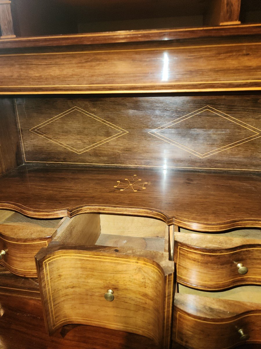 Louis Philippe Mahogany Secretary With An Extraordinary Interior-photo-3