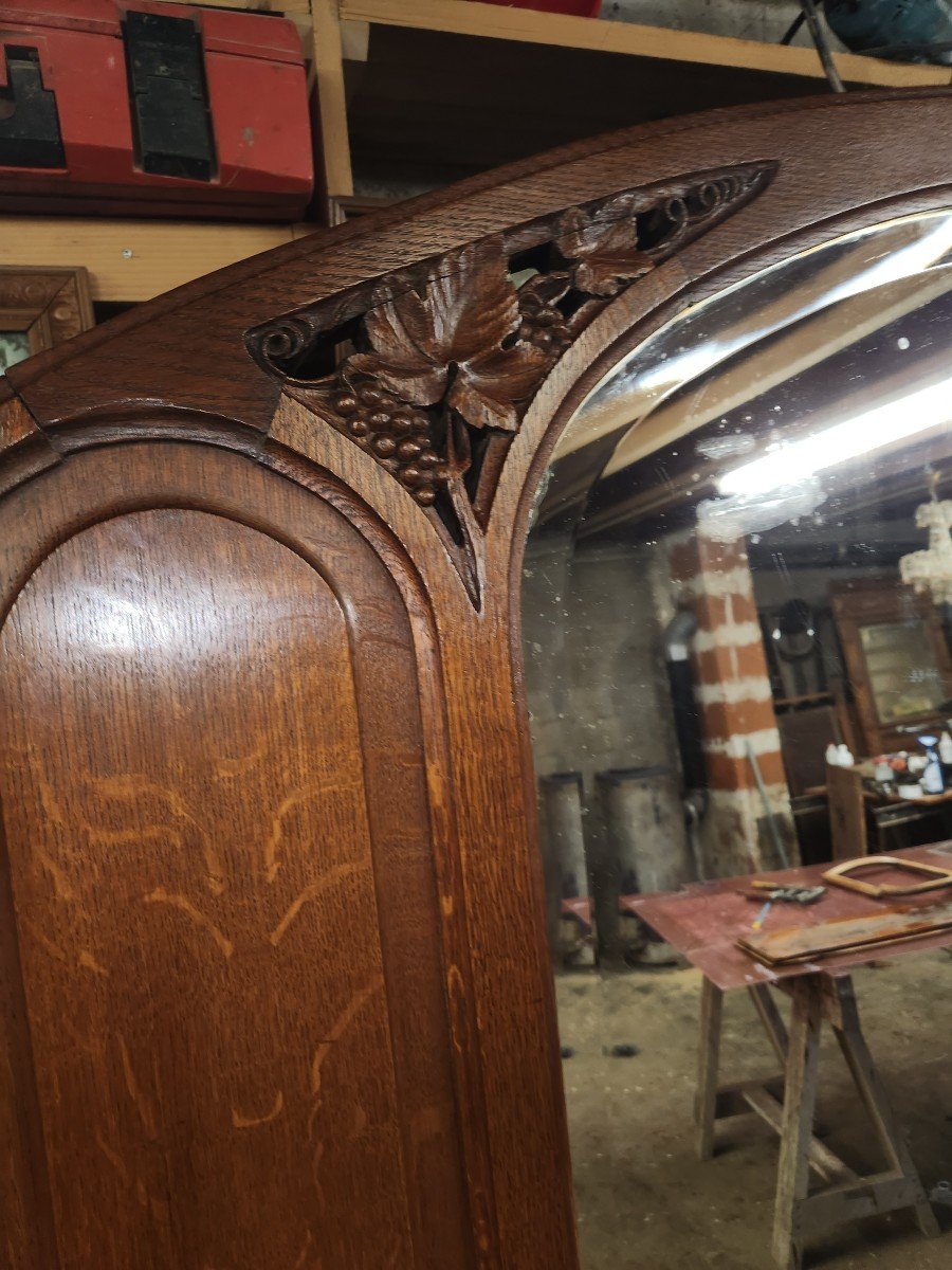 Miroir De Cheminée Art Deco Attribué à Gauthier Poinsignon -photo-2