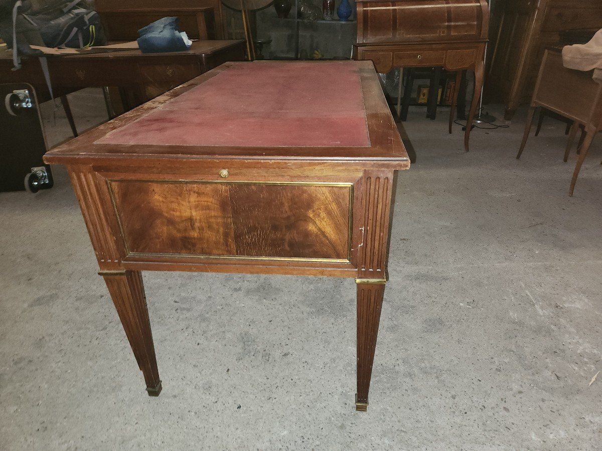 Flat Mahogany Desk By Snlouis XVI From The End Of The 19th Century -photo-8