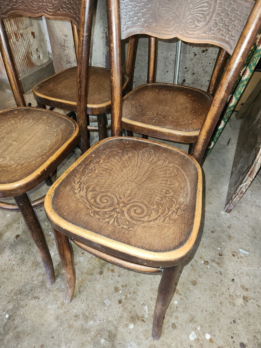 4 Bistro Chairs Late 19th Mundus-photo-3