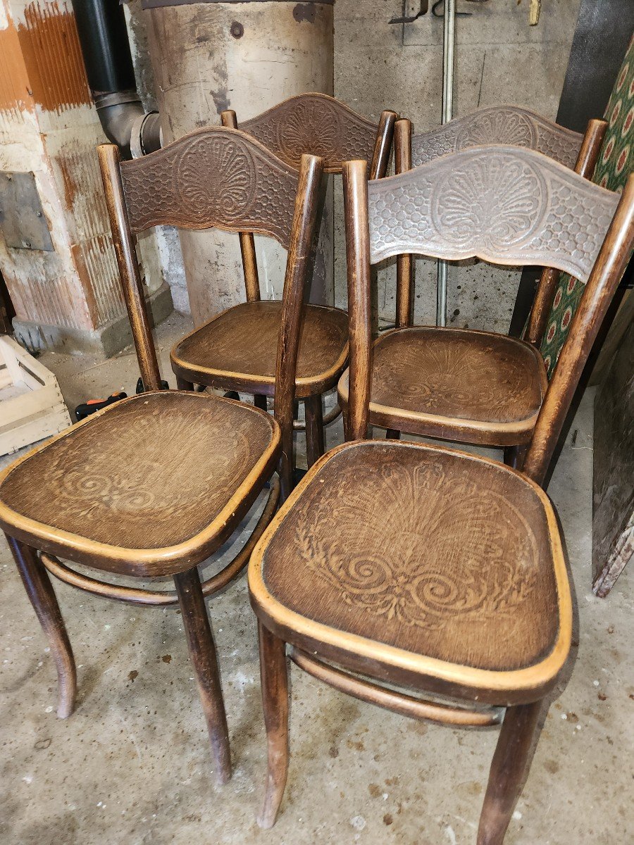 4 Bistro Chairs Late 19th Mundus-photo-4