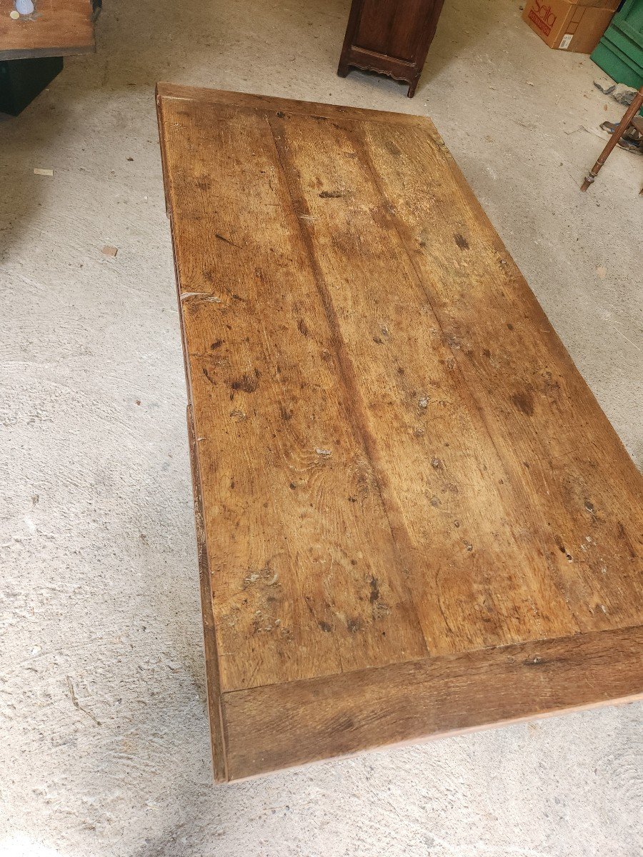 Early 19th Century Oak Lorraine Table With 2 Italian-style Extensions -photo-3