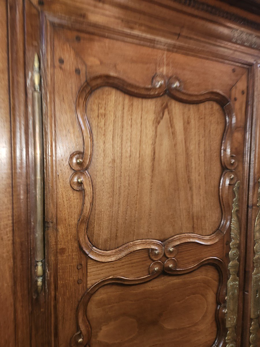 Armoire Bretonne Cloutée Fin 19ème En Fruitier Et Chêne -photo-5