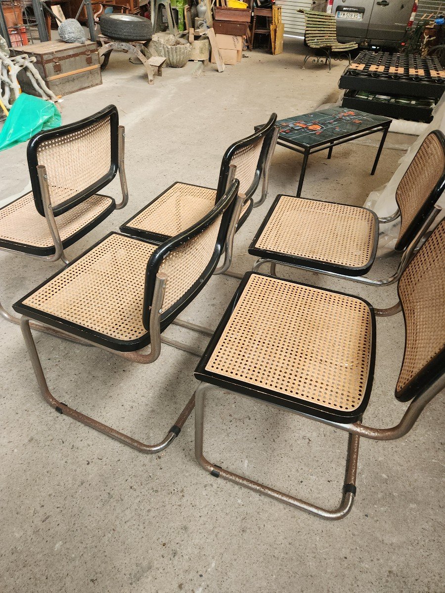 5 Chaises Marcel Breuer B32 Italy-photo-2